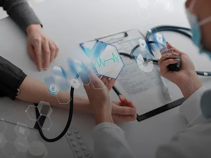 Medical professionals utilizing digital solutions representing healthcare marketing by Appac Media