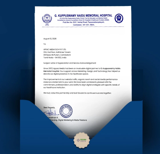 Letter of appreciation from GKNM