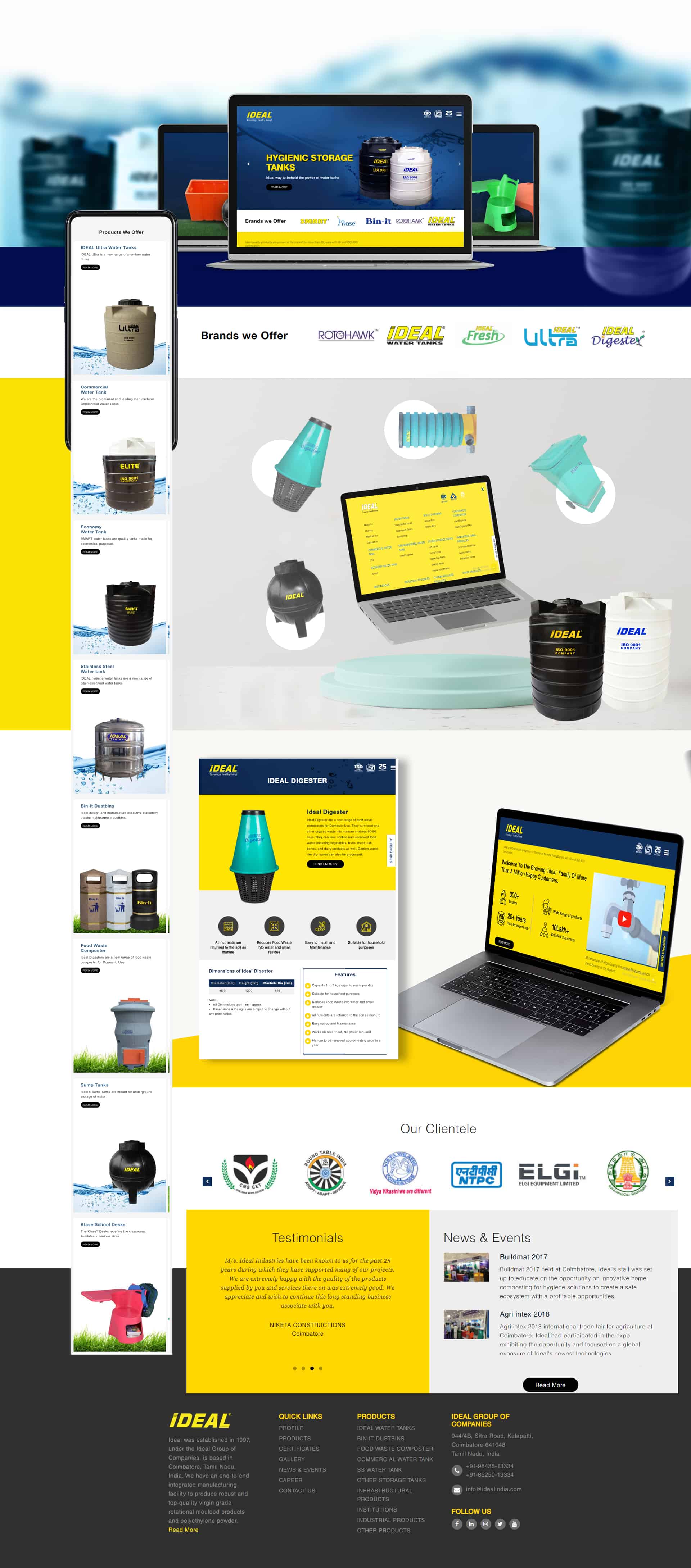 Ideal Water Tanks Mockup